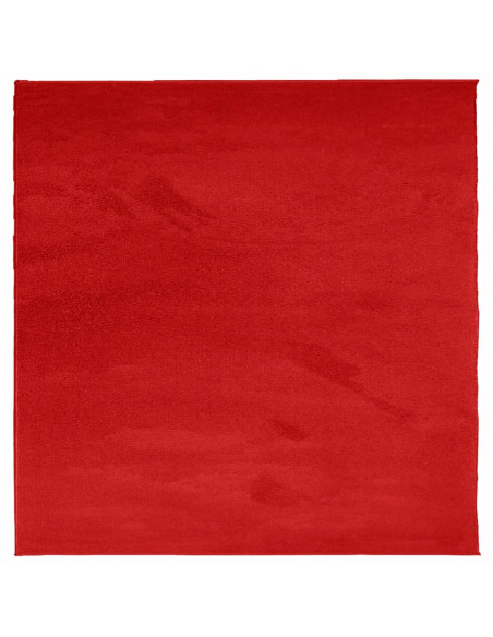 Tappeto OVIEDO a Pelo Corto Rosso 160x160 cm