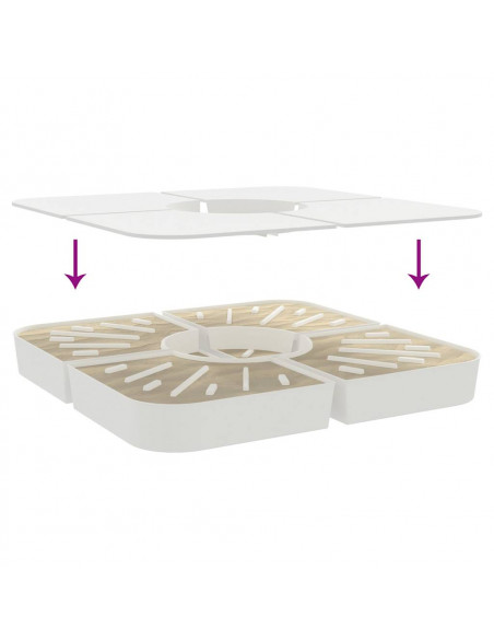 Set Base per Ombrellone 4 pz con Supporto a Croce 100 kg PP