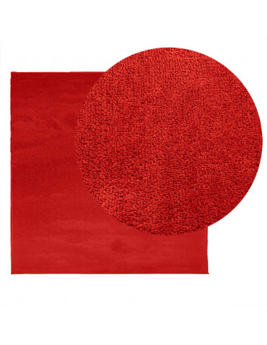 Tappeto OVIEDO a Pelo Corto Rosso 160x160 cm