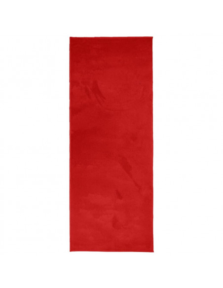 Tappeto OVIEDO a Pelo Corto Rosso 80x200 cm