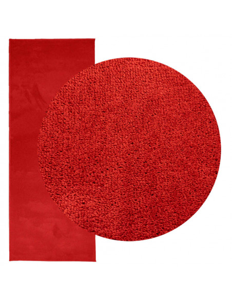 Tappeto OVIEDO a Pelo Corto Rosso 80x200 cm