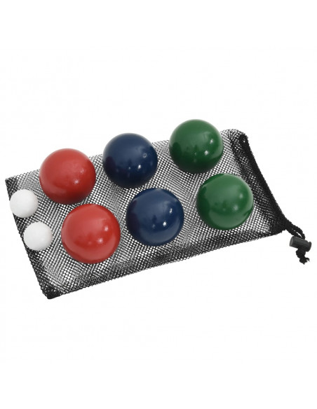 Set Bocce 8 pz con Custodia Trasporto in Legno Massello di Pino