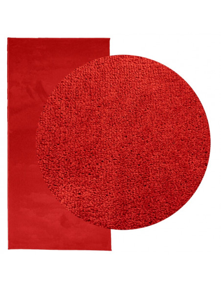 Tappeto OVIEDO a Pelo Corto Rosso 100x200 cm