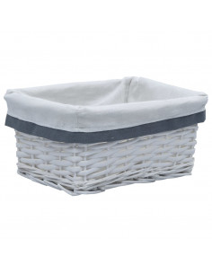 Set Cestini Impilabili 3 pz Bianchi in Salice