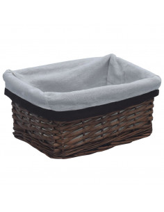 Set Cestini Impilabili 3 pz Marroni in Salice