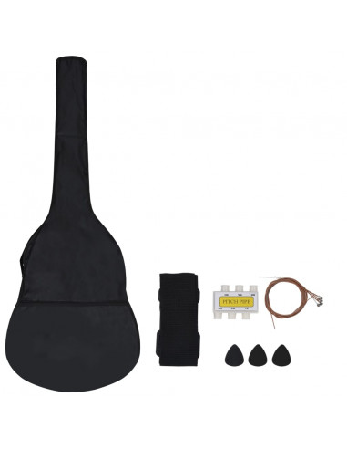 Set Chitarra Classica 8 pz Bambini e Principianti Blu 3/4 36"