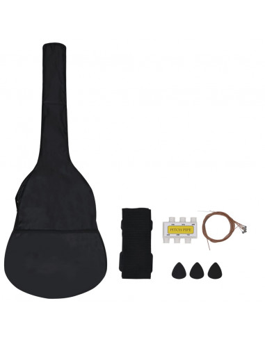 Set Chitarra Classica 8 pz per Principianti Nera 3/4 36"