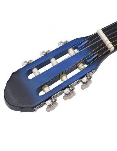 Set Chitarra Classica per Principianti 12 pz Blu 4/4 39"