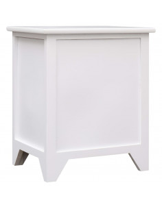 Set Comodini 2 pz con 2 Cassetti Bianchi