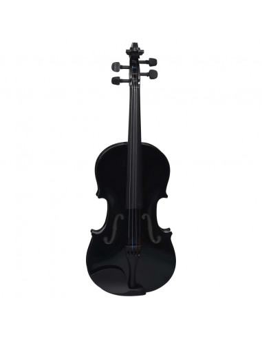 Set Completo Violino con Arco e Mentoniera Nero 4/4