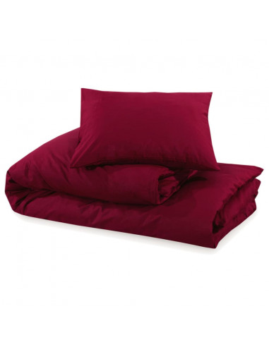 Set Copripiumino Bordeaux 260x220 cm in Microfibra Leggera