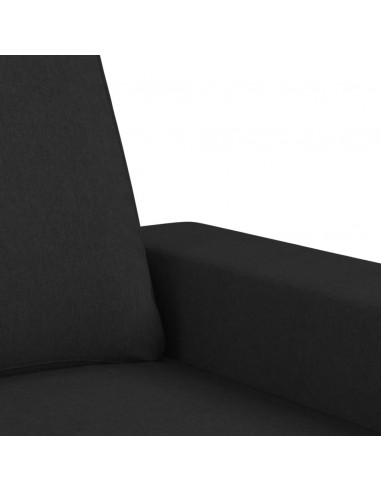 Set d Divani 3 pz Nero in Tessuto