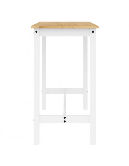 Set da Bar 3 pz Bianco in Legno Massello di Pino