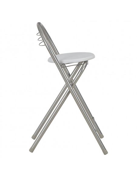 Set da Bar 3 pz con Mensole in Legno e Acciaio Bianco