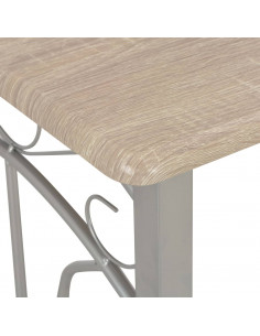 Set da Bar 3 pz in Legno e Acciaio