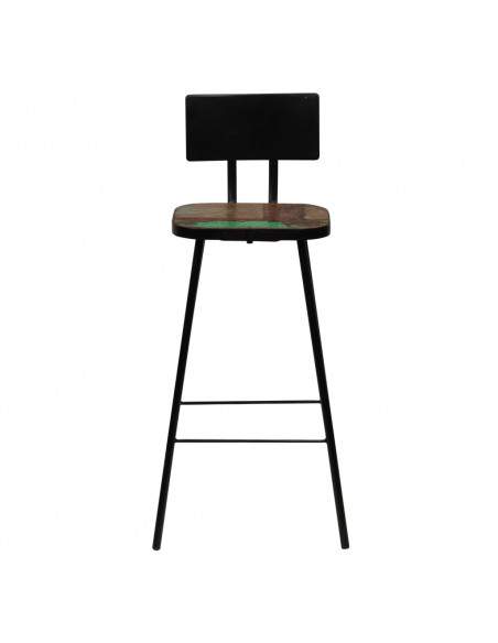 Set da Bar 3 pz in Legno Massello di Recupero Multicolore