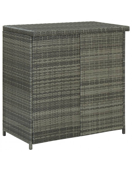 Set da Bar 3 pz in Polyrattan Grigio