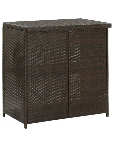 Set da Bar 3 pz in Polyrattan Marrone