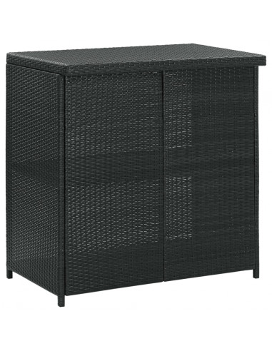 Set da Bar 3 pz in Polyrattan Nero