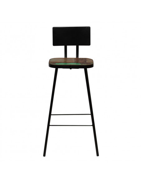 Set da Bar 5 pz in Legno Massello di Recupero Multicolore