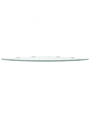 Scaffali Angolari 2 pz Supporti Cromati e Vetro Chiaro 45x45 cm