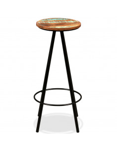 Set da Bar 7 pz in Legno Massello di Acacia e di Recupero 2