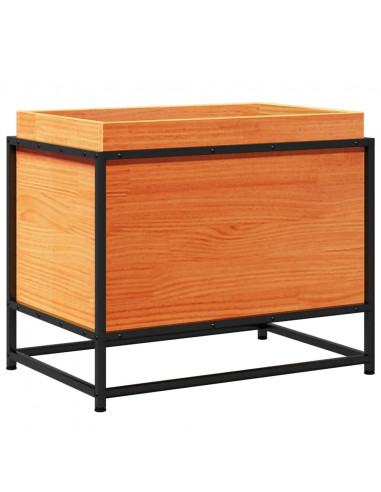 Fioriera Giardino Marrone Cera 60x50x40 cm Legno Massello Pino