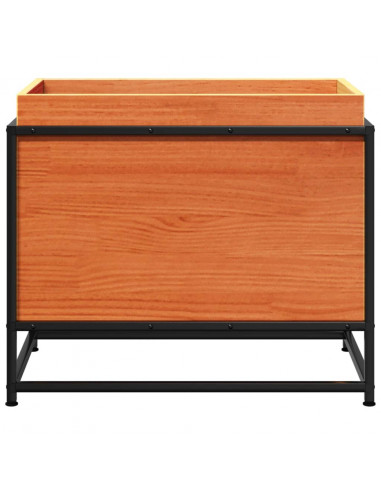 Fioriera Giardino Marrone Cera 60x50x40 cm Legno Massello Pino