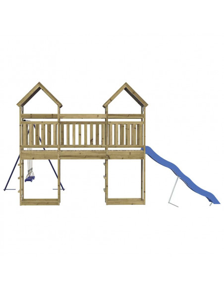 Set da Gioco da Esterno in Legno di Pino Impregnato