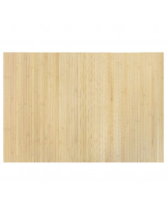 Tappeto Rettangolare Natura Chiaro 70x100 cm in Bambù