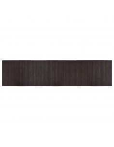 Tappeto Rettangolare Marrone Scuro 70x300 cm in Bambù