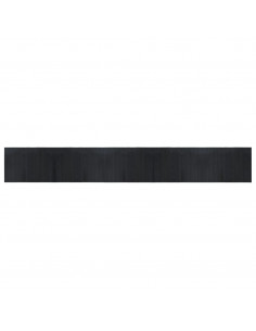 Tappeto Rettangolare Nero 70x500 cm in Bambù