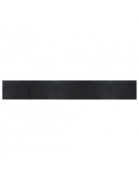Tappeto Rettangolare Nero 70x500 cm in Bambù