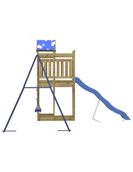 Set da Gioco da Esterno in Legno di Pino Impregnato