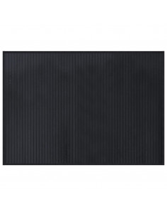 Tappeto Rettangolare Nero 70x100 cm in Bambù