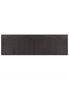 Tappeto Rettangolare Marrone Scuro 60x200 cm in Bambù