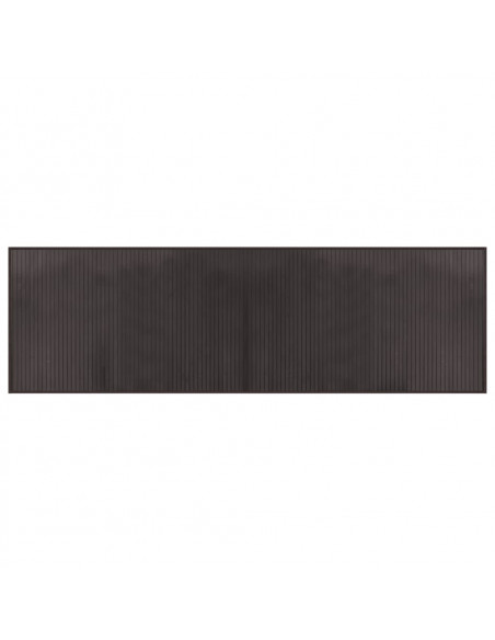 Tappeto Rettangolare Marrone Scuro 60x200 cm in Bambù