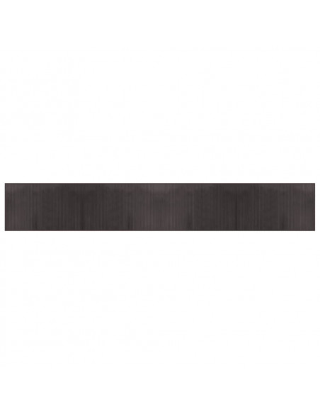 Tappeto Rettangolare Marrone Scuro 60x400 cm in Bambù