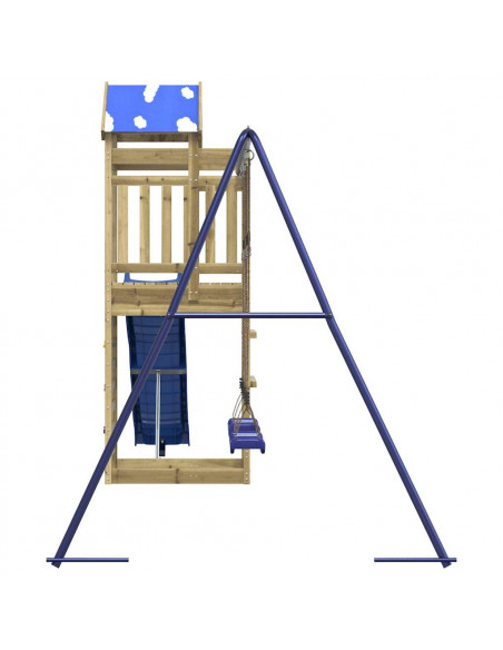 Set da Gioco da Esterno in Legno di Pino Impregnato