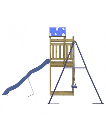 Set da Gioco da Esterno in Legno di Pino Impregnato