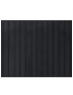 Tappeto Rettangolare Nero 80x100 cm in Bambù