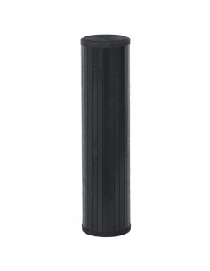 Tappeto Rettangolare Nero 80x100 cm in Bambù 2