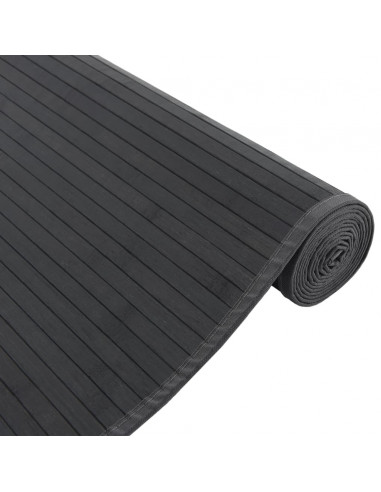 Tappeto Rettangolare Nero 80x100 cm in Bambù