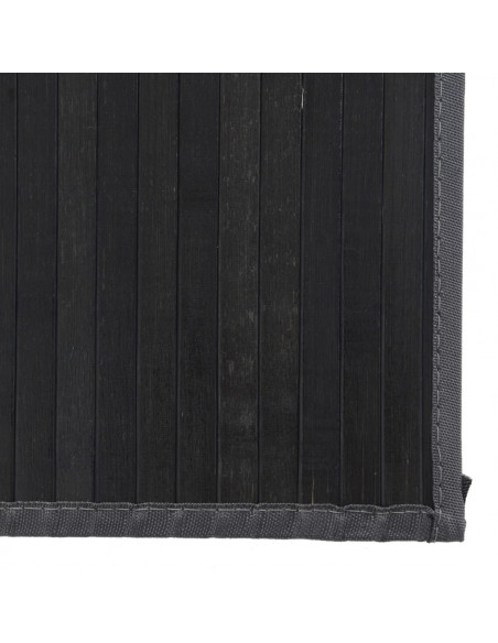 Tappeto Rettangolare Nero 80x100 cm in Bambù