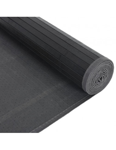 Tappeto Rettangolare Grigio 80x500 cm in Bambù