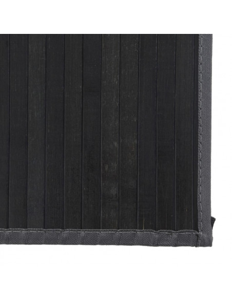 Tappeto Rettangolare Grigio 80x500 cm in Bambù