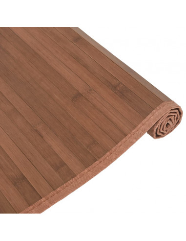 Tappeto Rettangolare Marrone 80x100 cm in Bambù