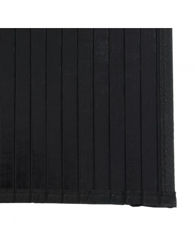 Tappeto Rettangolare Nero 60x1000 cm in Bambù