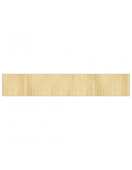 Tappeto Rettangolare Natura Chiaro 70x400 cm in Bambù