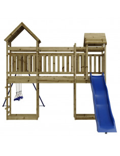 Set da Gioco da Esterno in Legno di Pino Impregnato